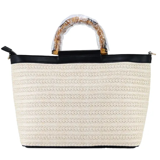 Stylish Eco-Friendly Bamboo Handle Tote Bag for Women