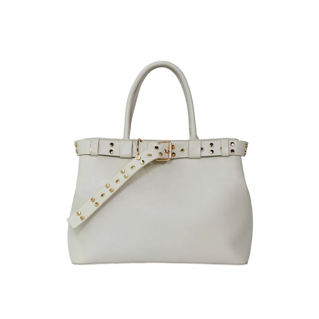 Elegant White PU Tote Bag with Timeless Style for Modern Women