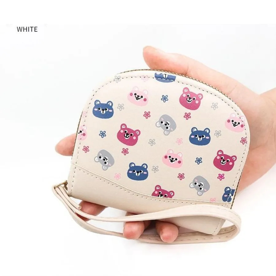 Cute Cartoon Bear Design Women&prime;s Coin Purse Wallet