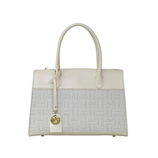 Timeless Elegance: off-White Spliced Handbag for Modern Women