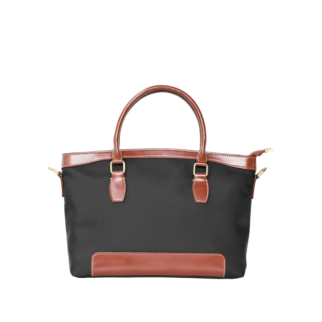 Simple and Stylish Large Capacity Commuter Bag Leather Patchwork Crossbody Bag Computer Handbag