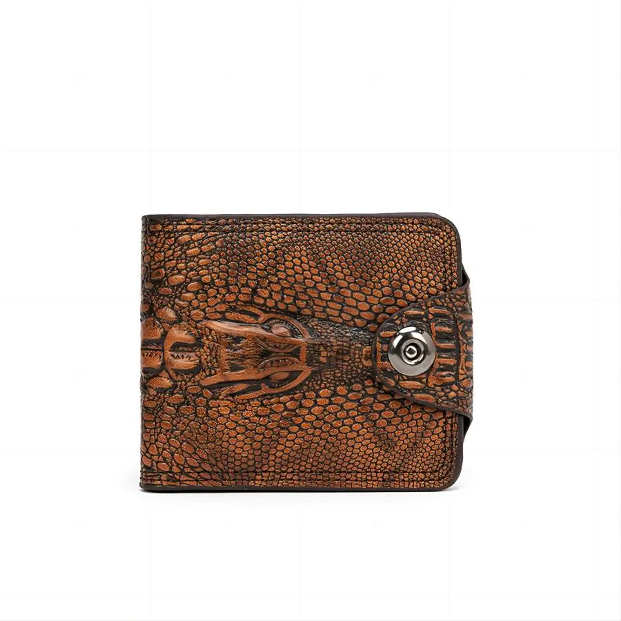 Sophisticated Texture and Retro Charm - Men&prime;s Wallet in Black and Brown