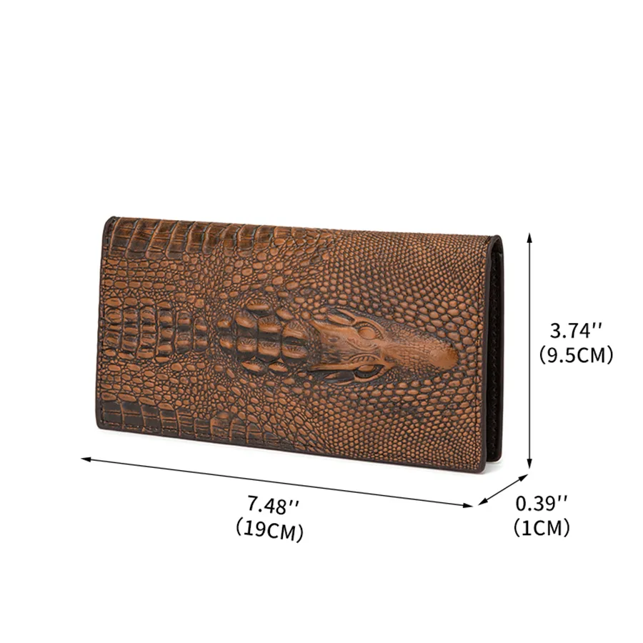 Vintage-Textured Black and Brown Men&prime;s Wallet and Card Holder
