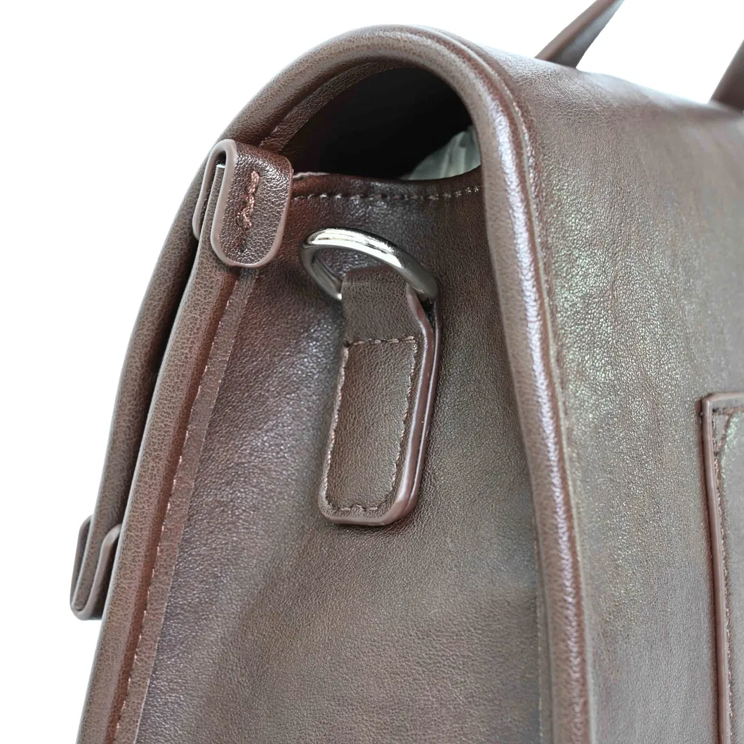 Elegant Brown Leather Tote Bag for Minimalist Style
