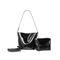 Elegant Glossy Black Leather Women′s Shoulder and Crossbody Bag