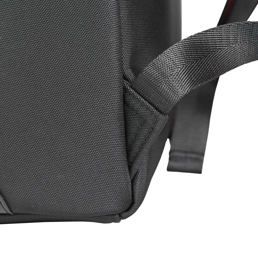 a Minimalist and Stylish Backpack Featuring a Blend of Nylon and Leather