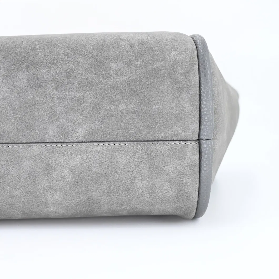 Chic Gray Handbag for Women with Unique Irregular Texture Design