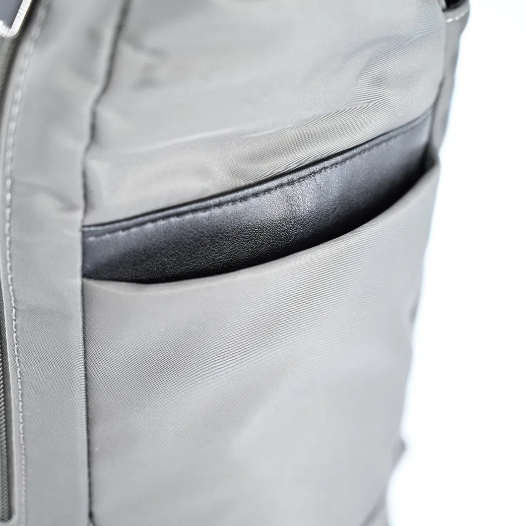 Stylish Gray Laptop Backpack with Ample Storage Space