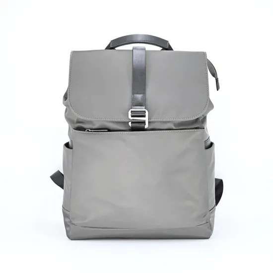 Stylish Gray Laptop Backpack with Ample Storage Space