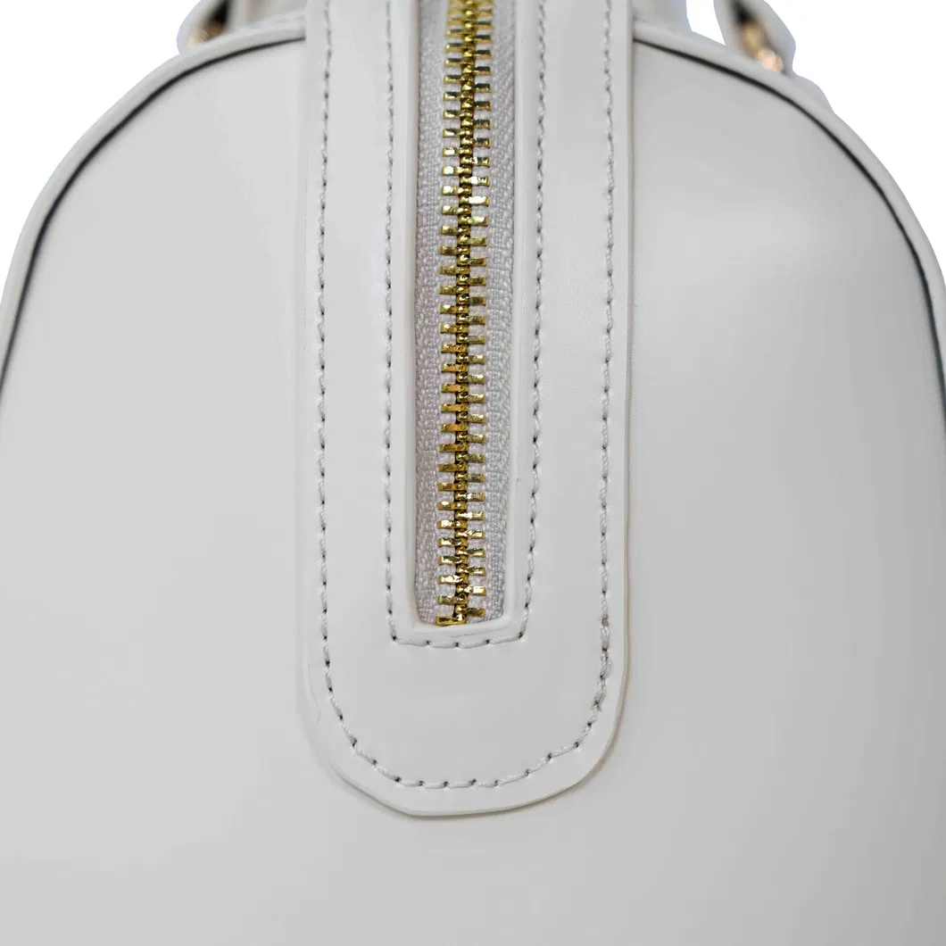 Elegant off-White Handbag with Stylish Cylindrical Design for Women