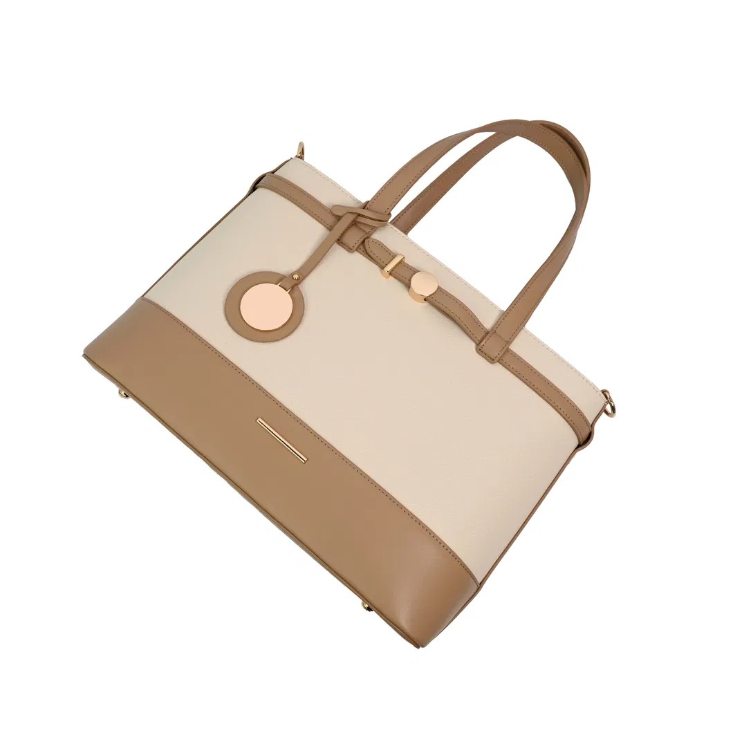 The Beige-Brown Essential for PU Leather Tote Bag for Everyday Elegance
