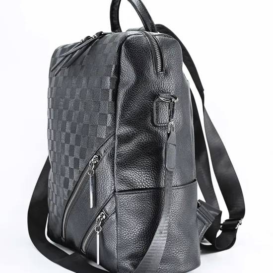 Trendy Black PU Backpack for Women’ S Travel and Everyday Use