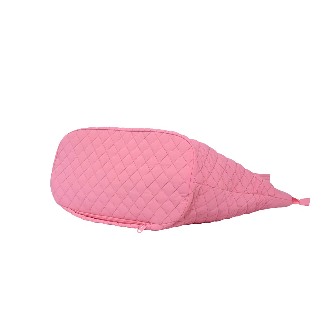 Chic Eco-Friendly Pink Handbag with Matching Travel Bag Set