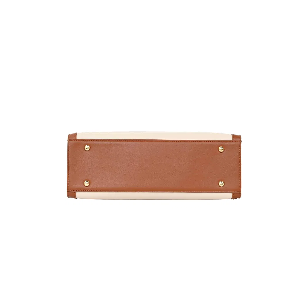 Chic Brown Handbag for Women with Elegant Golden Buckle