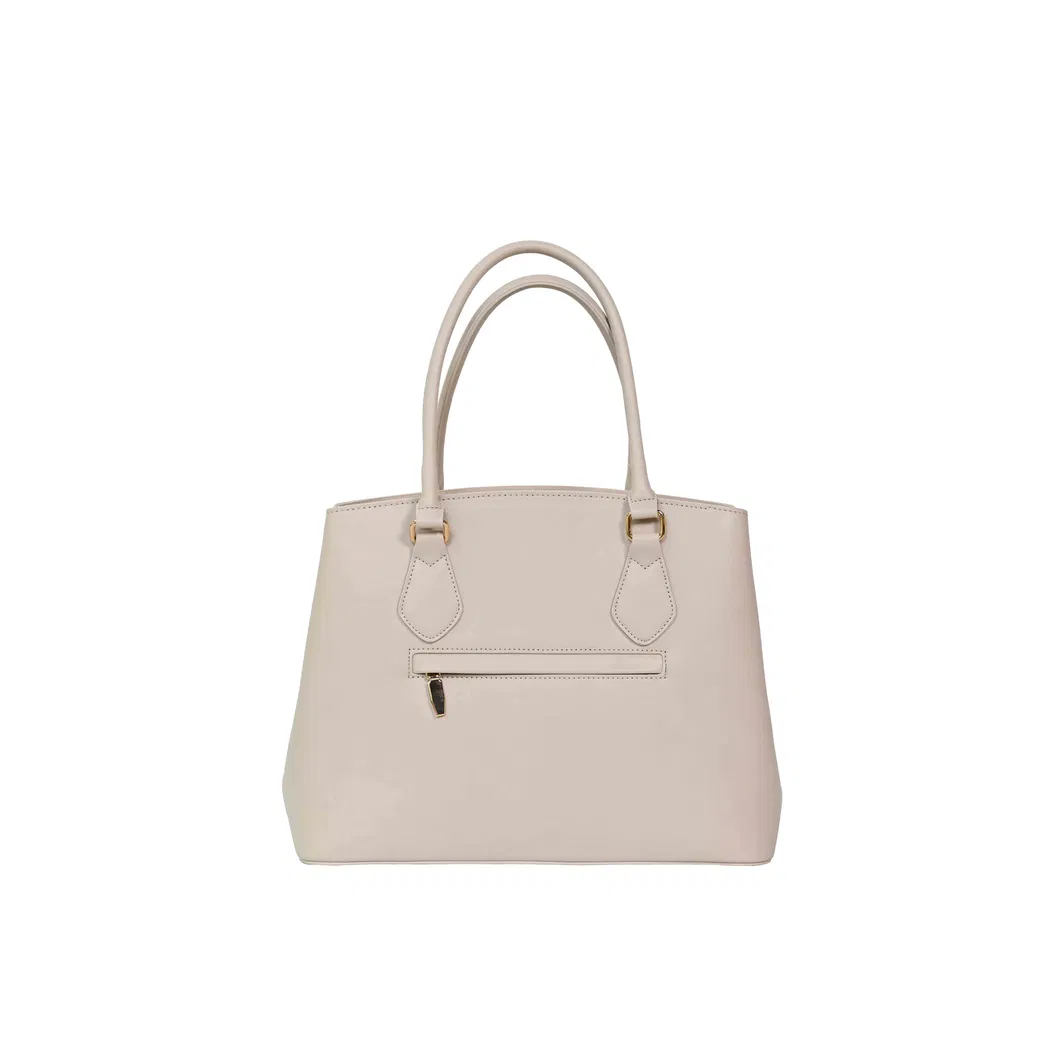 Elegant and Simple Ladies&prime; Handbag with off-White Accents