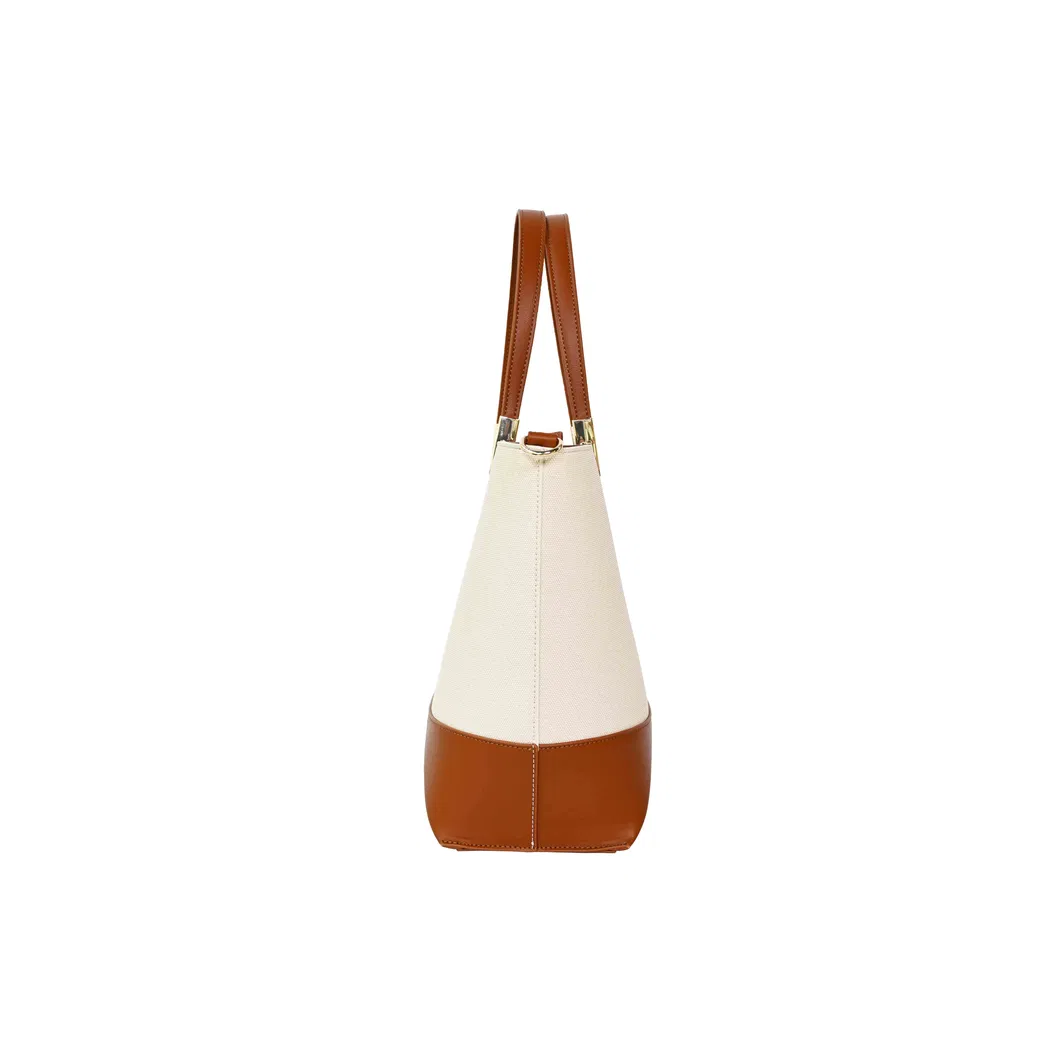 Chic Brown and Beige Handbag for Stylish Women