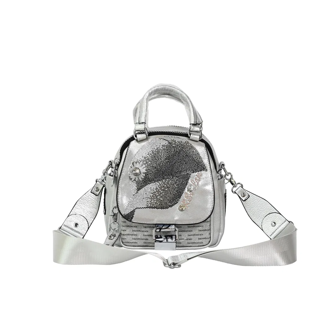 Sleek Silver Mini Backpack for Stylish Travel and Daily Use