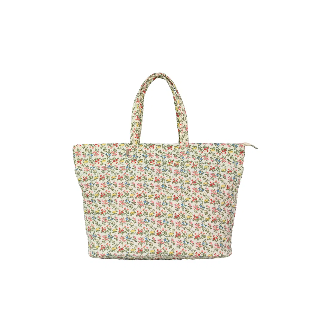 Chic Eco-Friendly Floral Handbag Set with Travel Companion