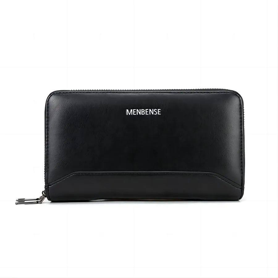 Minimalist and Elegant Black PU Men&prime;s Wallet and Card Holder