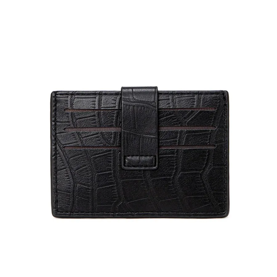 Minimalist Textured Design PU Leather Men&prime;s Wallet and Card Holder