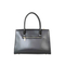 Stylish off-Black Spliced Women′s Tote Bag Featuring a Minimalist Design