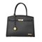 Elegant off-Black PU Spliced Minimalist Tote Handbag for Women