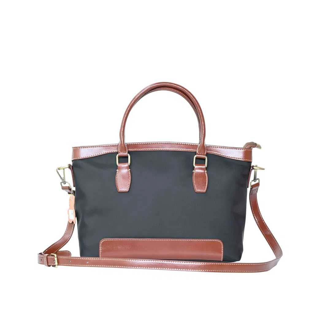Simple and Stylish Large Capacity Commuter Bag Leather Patchwork Crossbody Bag Computer Handbag