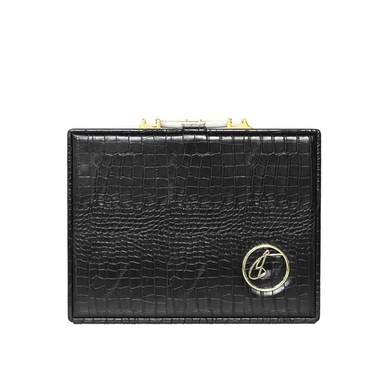 Stylish Black Jewelry Organizer Box for Women′s Accessories