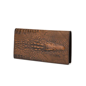 Vintage-Textured Black and Brown Men′s Wallet and Card Holder