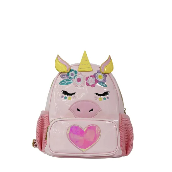 Playful Pink Kids′ Backpack with Cartoon Prints - Fun & Functional for School