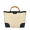 Sustainable Style: Woven Tote Bag with Bamboo Handles for The Eco-Chic Woman