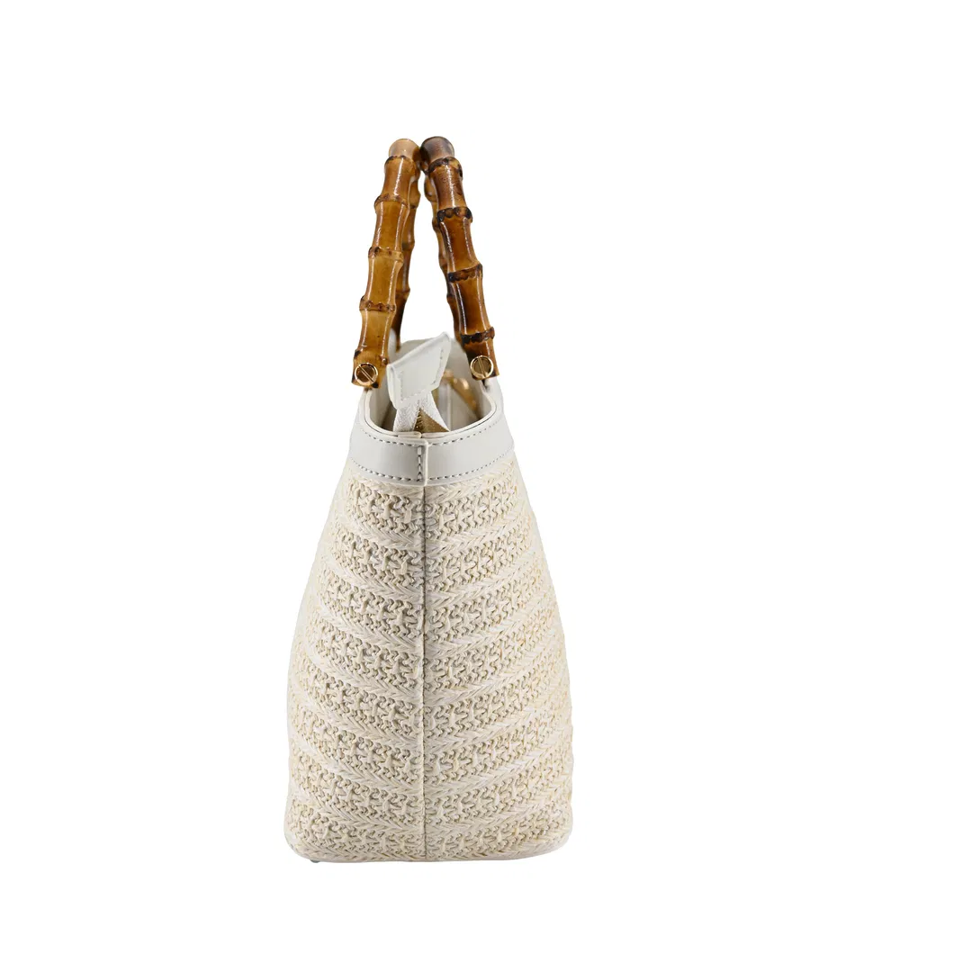 Stylish Bamboo Handle Tote Bag with Chic Essential for Women