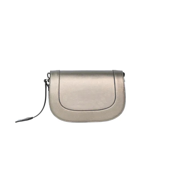 Stylish and Minimalist Silver PU Leather Handbag