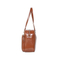 Stylish Brown Glossy PU Leather Tote Bag for Women