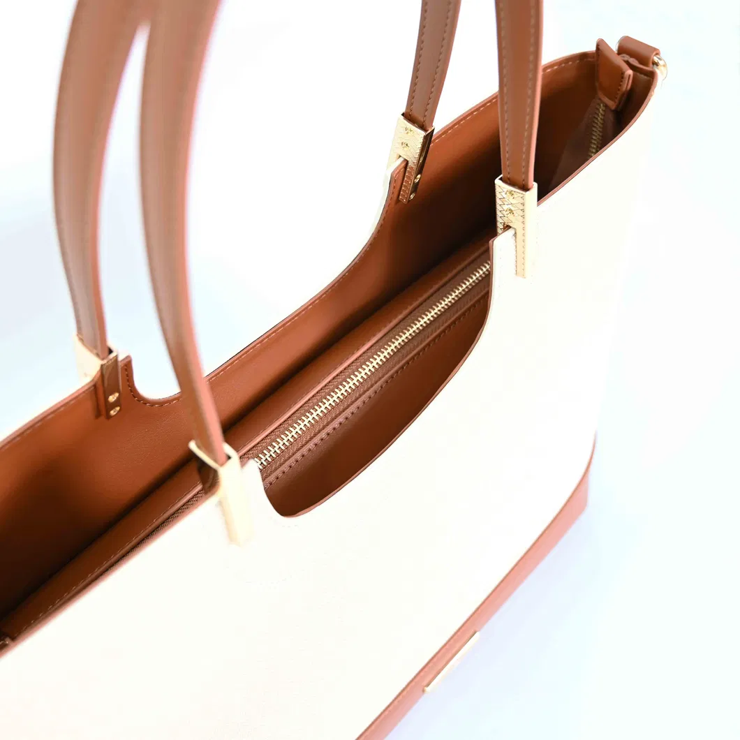 Stylish Brown and Beige Handbag for Trendsetting Women