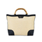 Stylish Personalized Bamboo Handle Women′s Woven Fabric Handbag