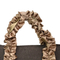 Stylish Women′s Tote Bag with Elegant Brown Ribbon Detail