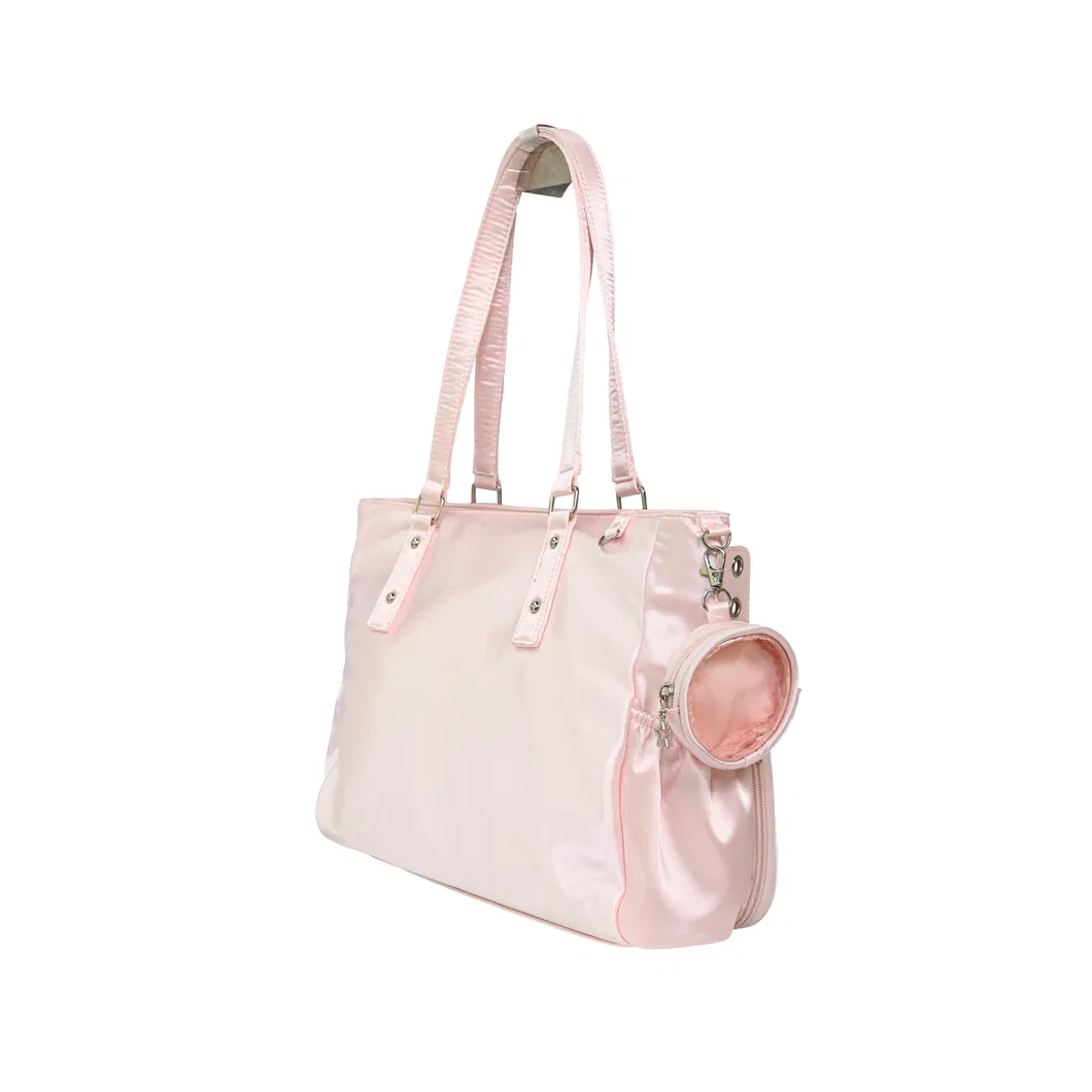 Chic Pink Tote Bag with Spacious Design for Shopping