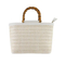 Chic & Functional by Tote Bag with Unique Bamboo Handle Design
