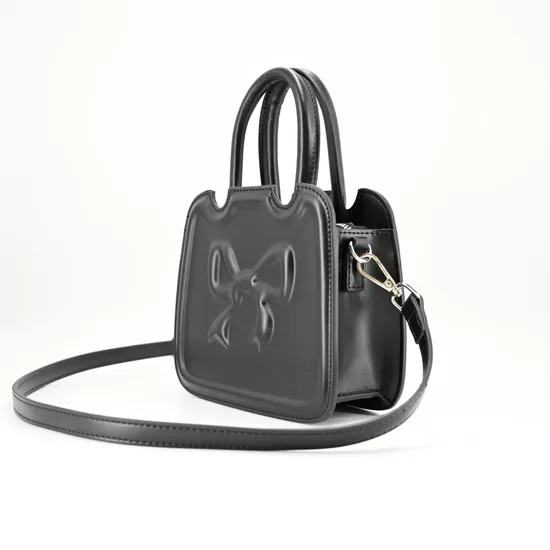 Stylish Women′s Handbag Featuring Elegant Black Butterfly Design