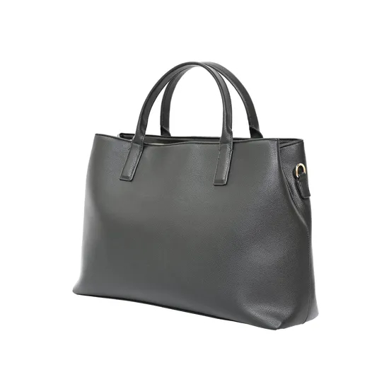 Elegant Black PU Laptop Tote Bag for Business Professionals