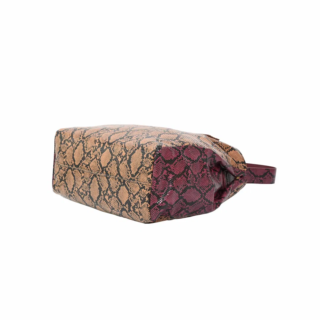 Large Capacity Imitation Python Leather Tote Bag Handbag