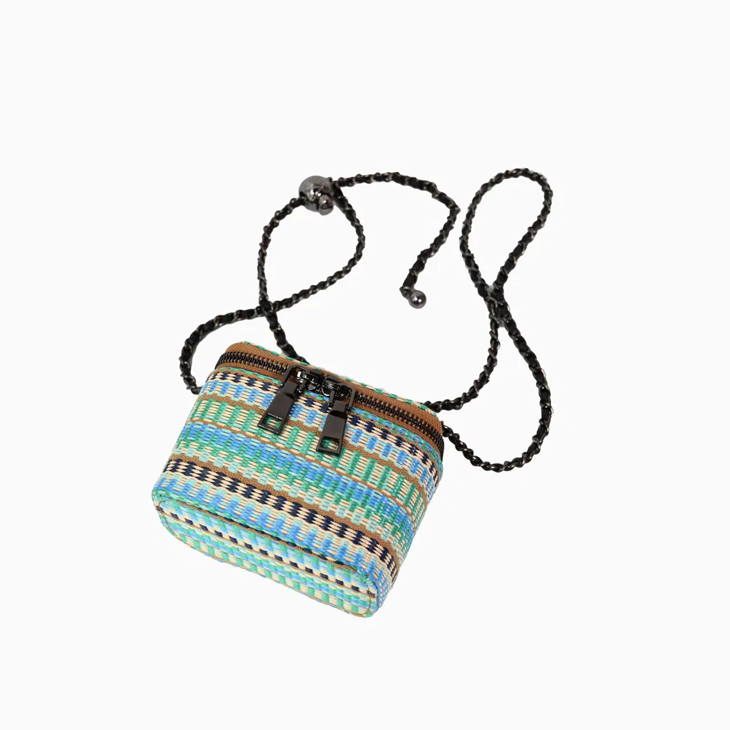 Handwoven Mini Crossbody Bag in Vibrant Rainbow Colors