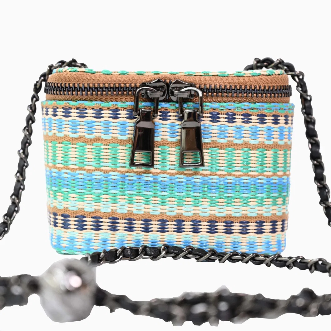 Handwoven Mini Crossbody Bag in Vibrant Rainbow Colors