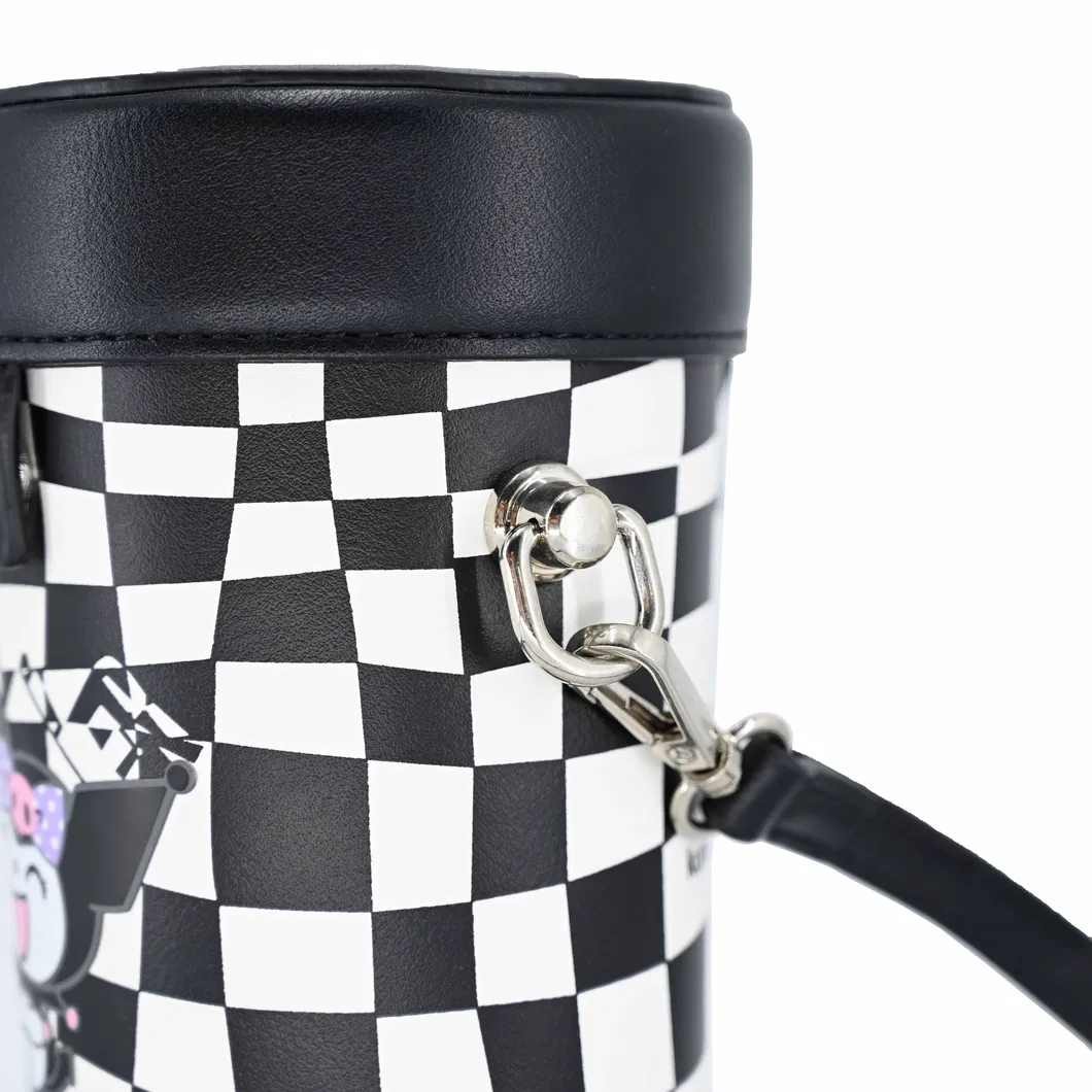 Trendy Checkerboard Small Bucket Bag for Phones and Essentials