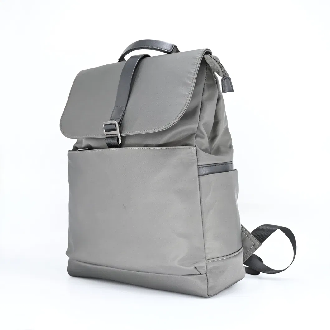 Stylish Gray Laptop Backpack with Ample Storage Space