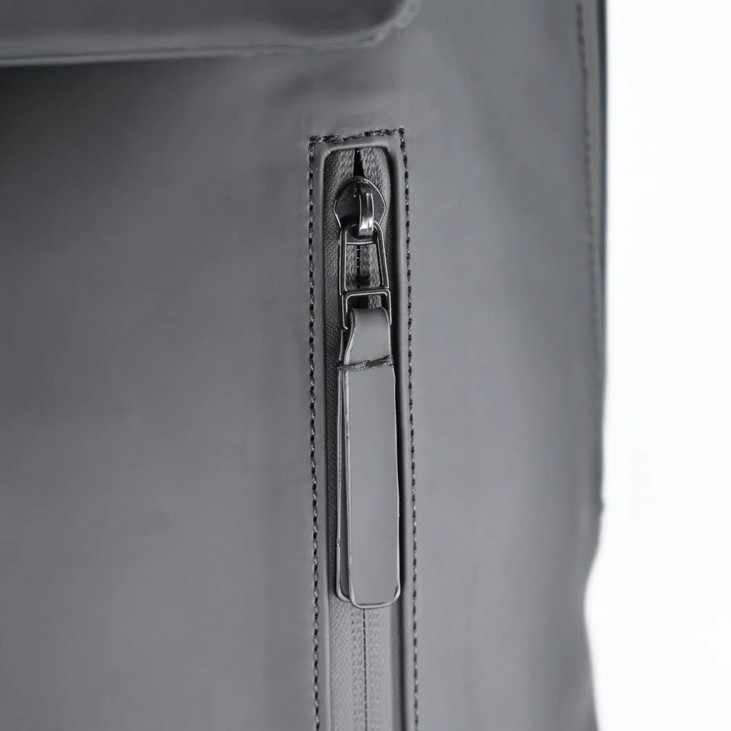 Sleek Black Laptop Backpack with Spacious Minimalist Design