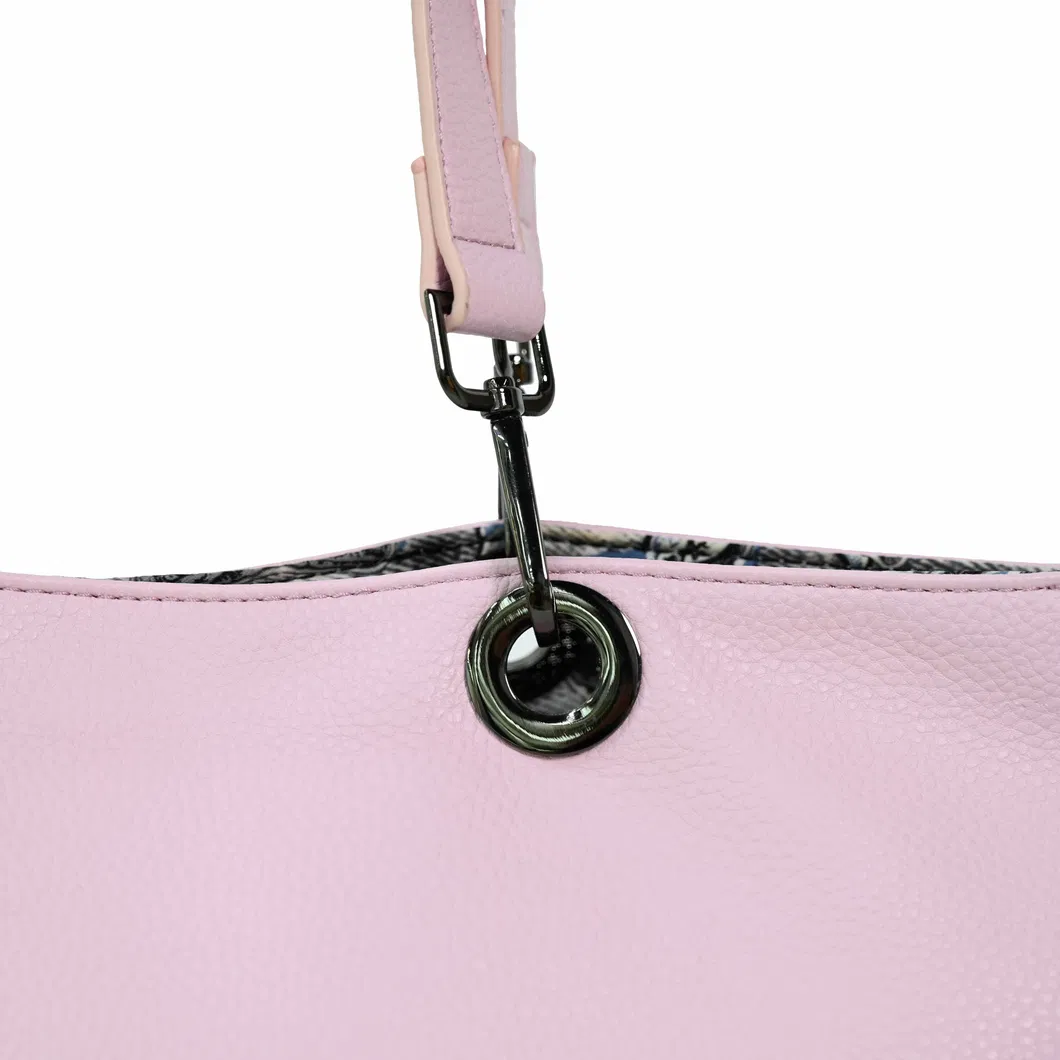 Chic Pink Leather Tote Bag for Trendy Fashion Enthusiasts