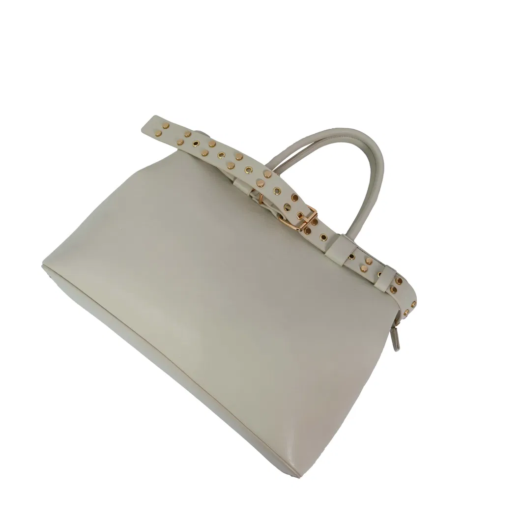 Chic White PU Tote Handbag for Women - Stylish Everyday Essential