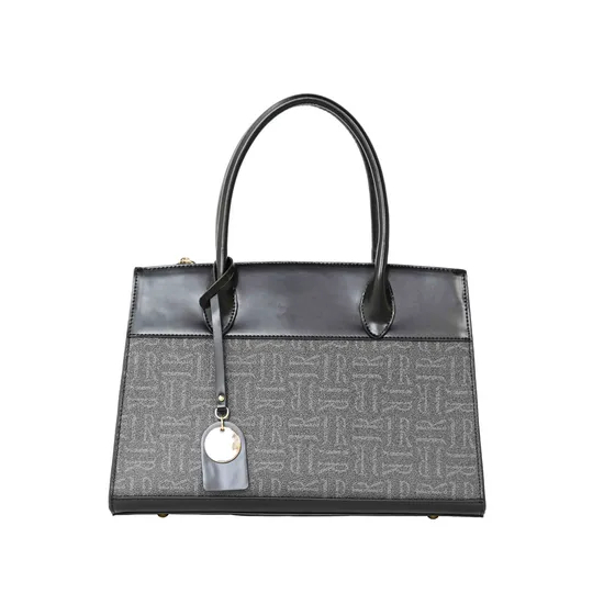 Elegant off-Black Spliced Ladies Tote Handbag for Stylish Women